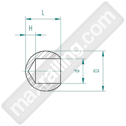 Тапа топка за тръба Ф16мм